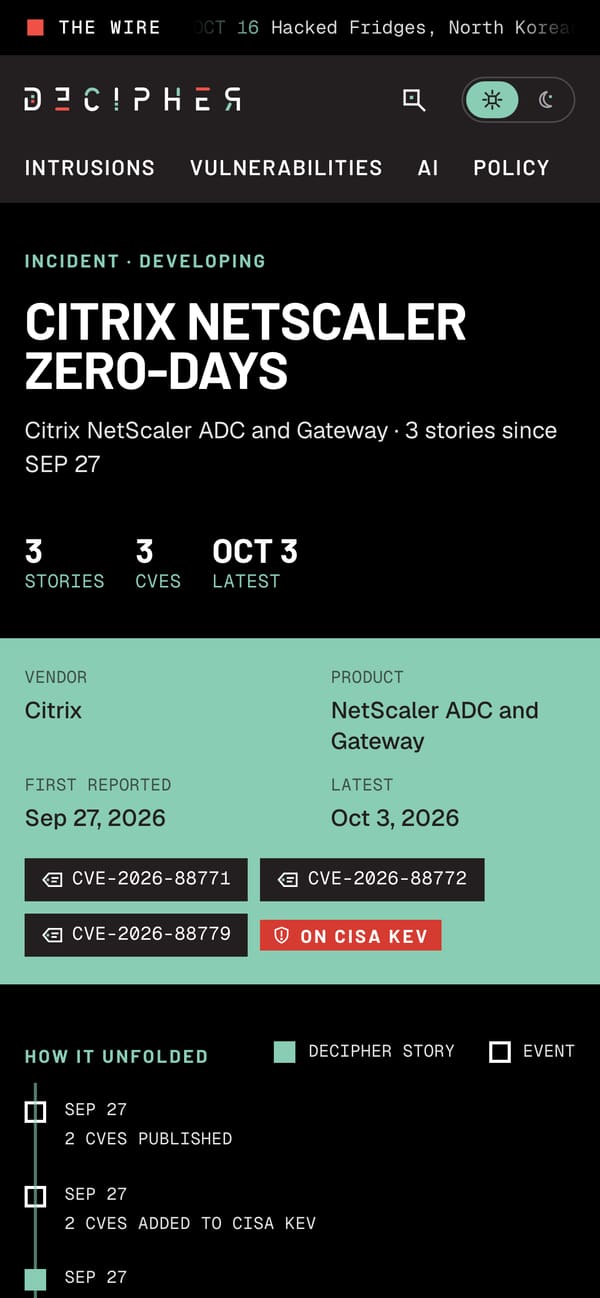 An incident page on a phone