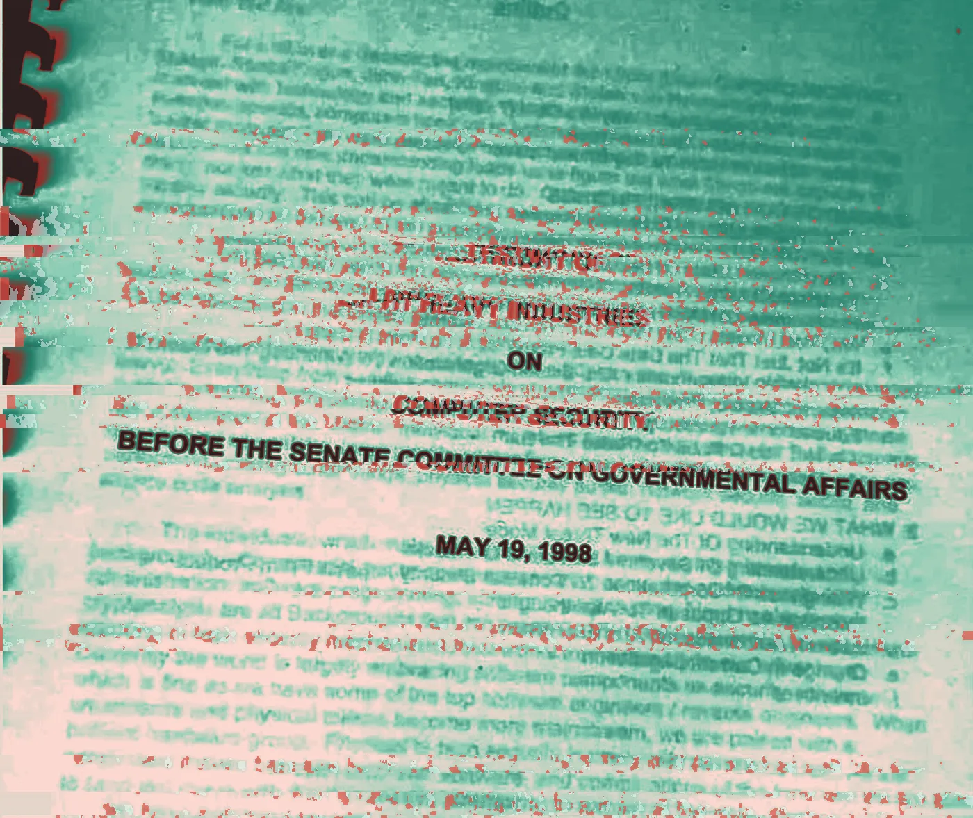 Printed Senate testimony